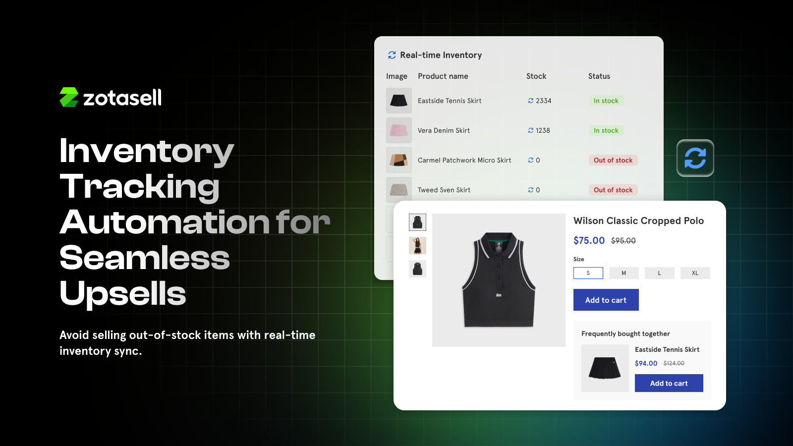 inventory tracking upsell