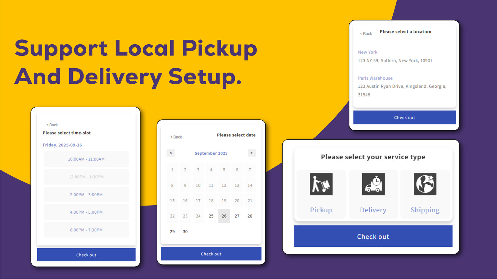 Supports Local Pickup and Delivery 