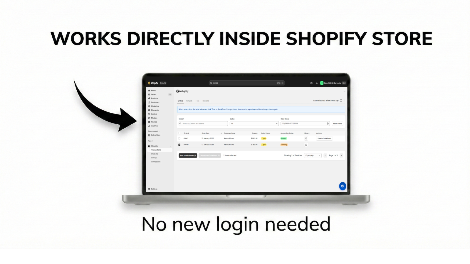 Shopify Native Integration