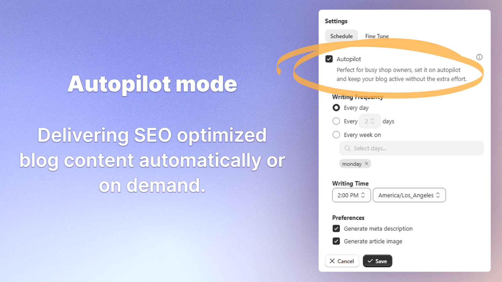 Delivering SEO optimized blog content automatically