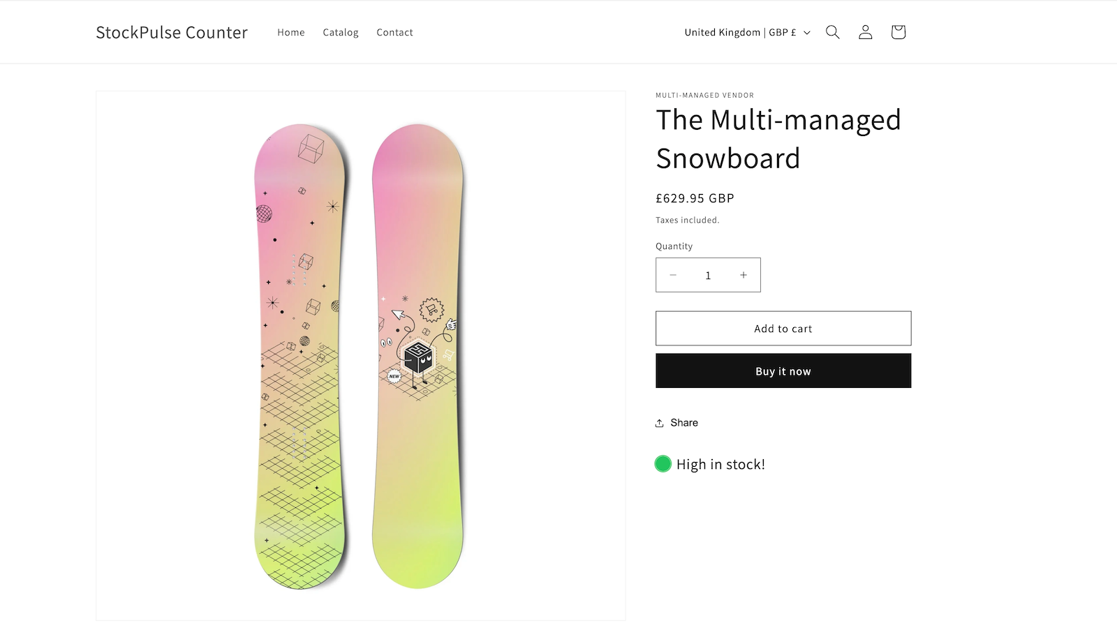 Stock Widget on the Storefront