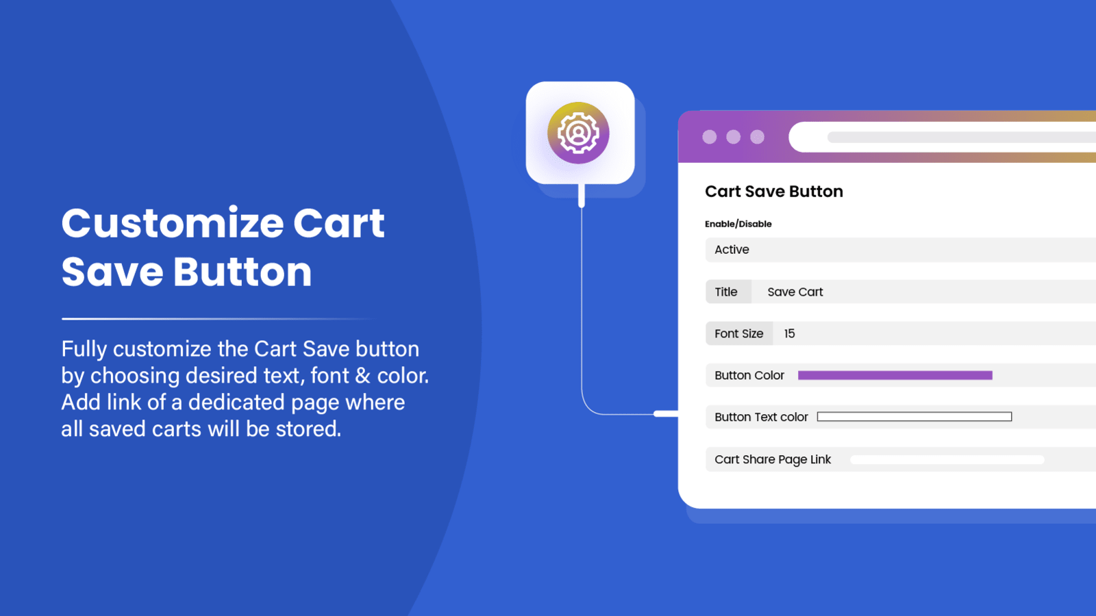 Customize Shopify cart save button