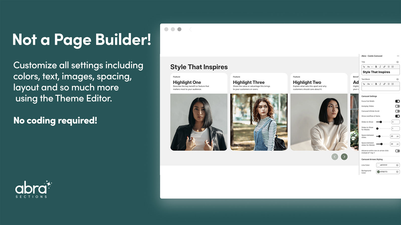 Not a page builder!