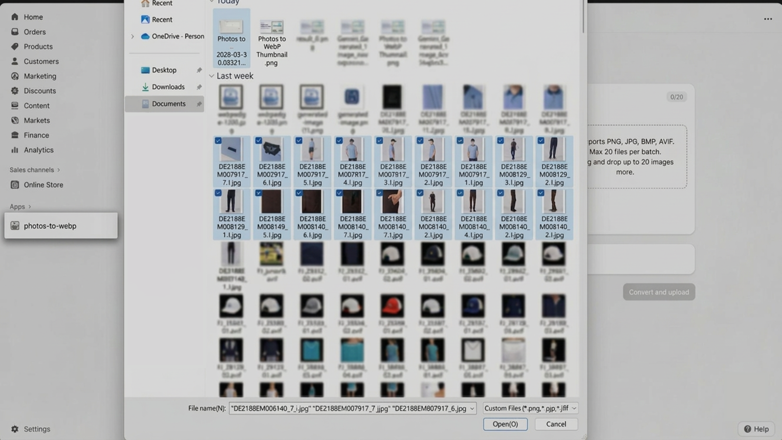 Select all the images in one go