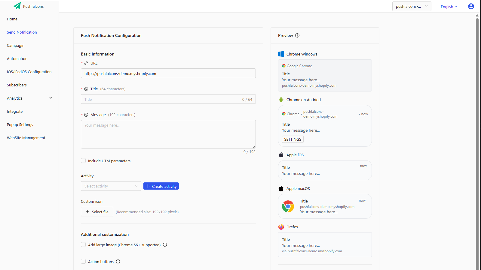pushfalcons-webpush-notification