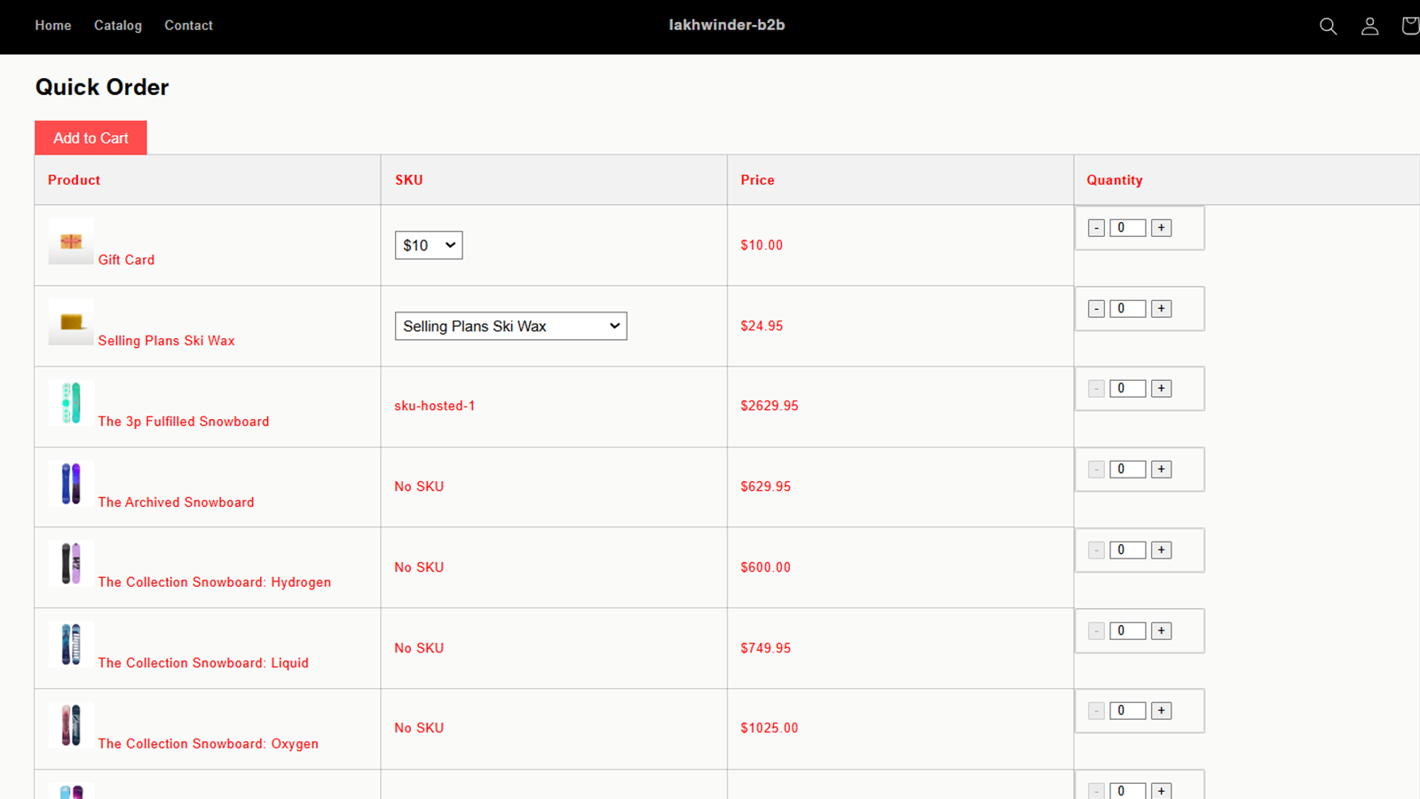 add bulk products in cart