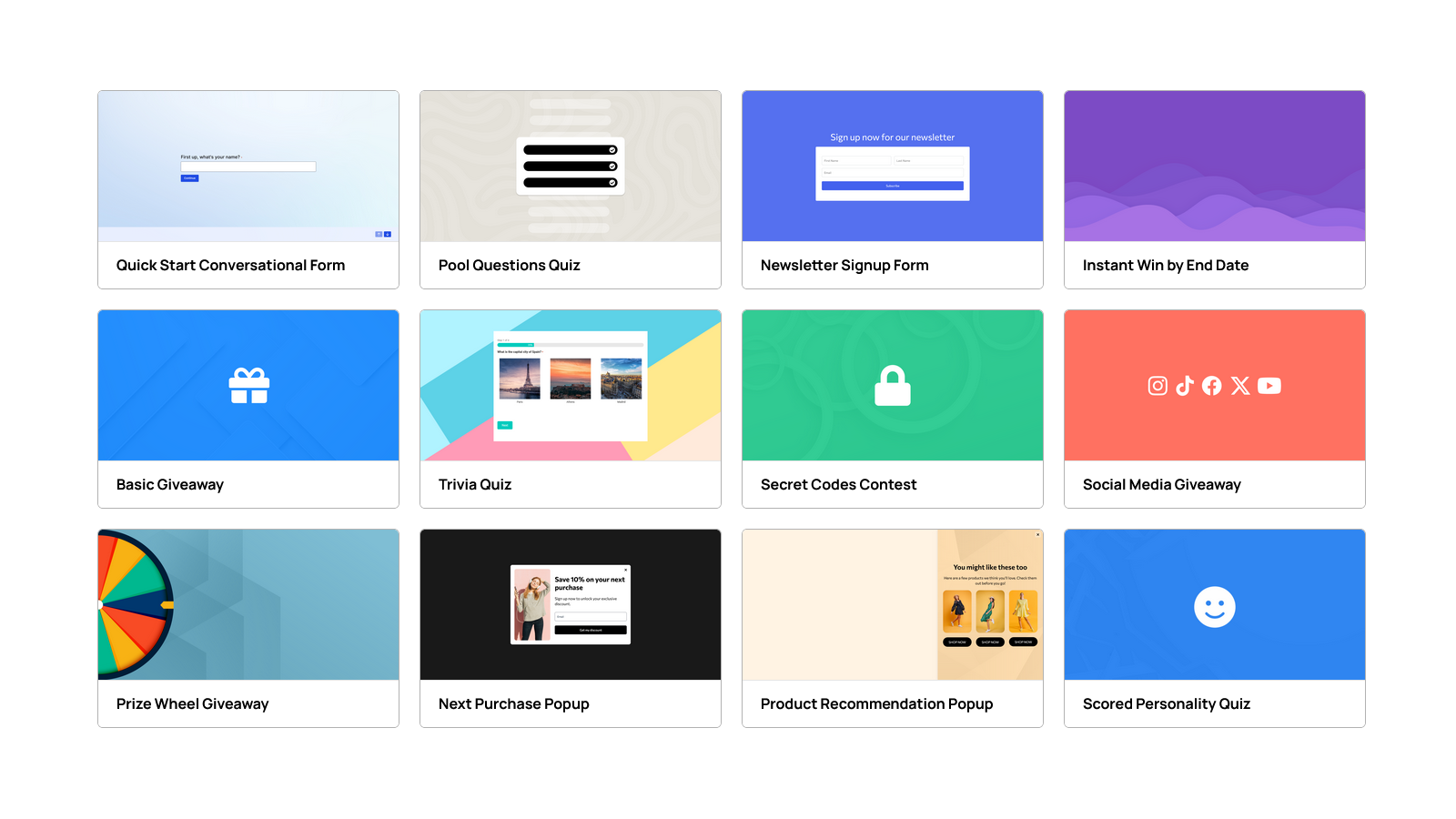 Woorise lead generation templates