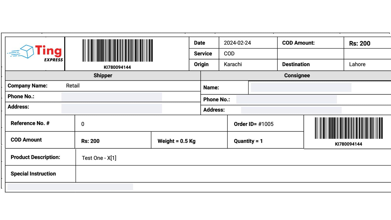 Label Print Option to Print Label After the Booking