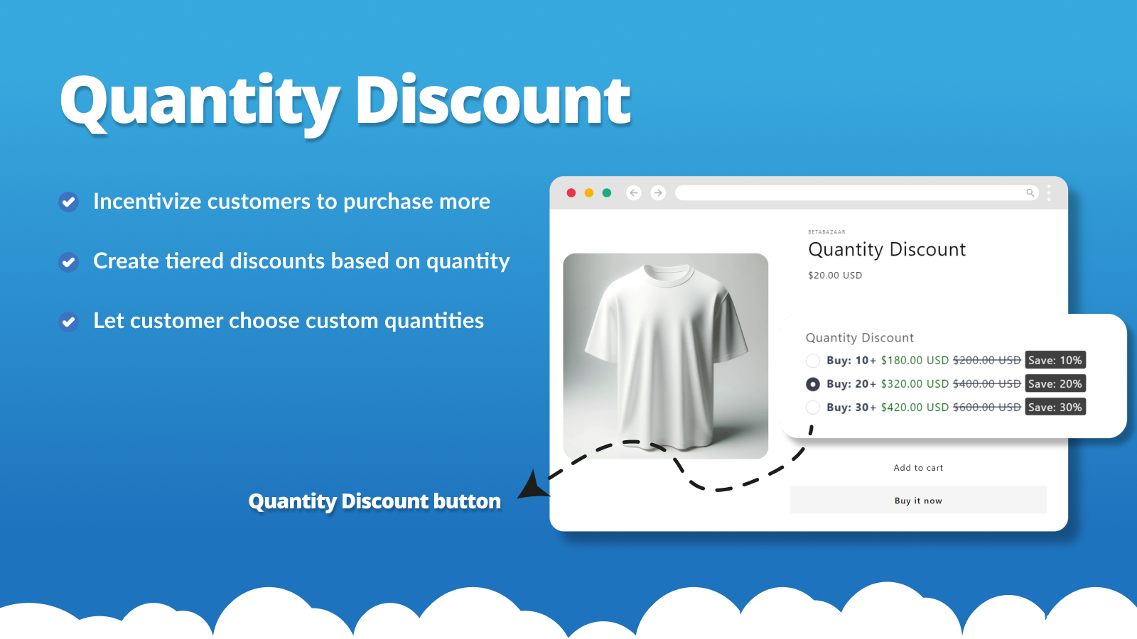 Offer tiered discounts based on quantities