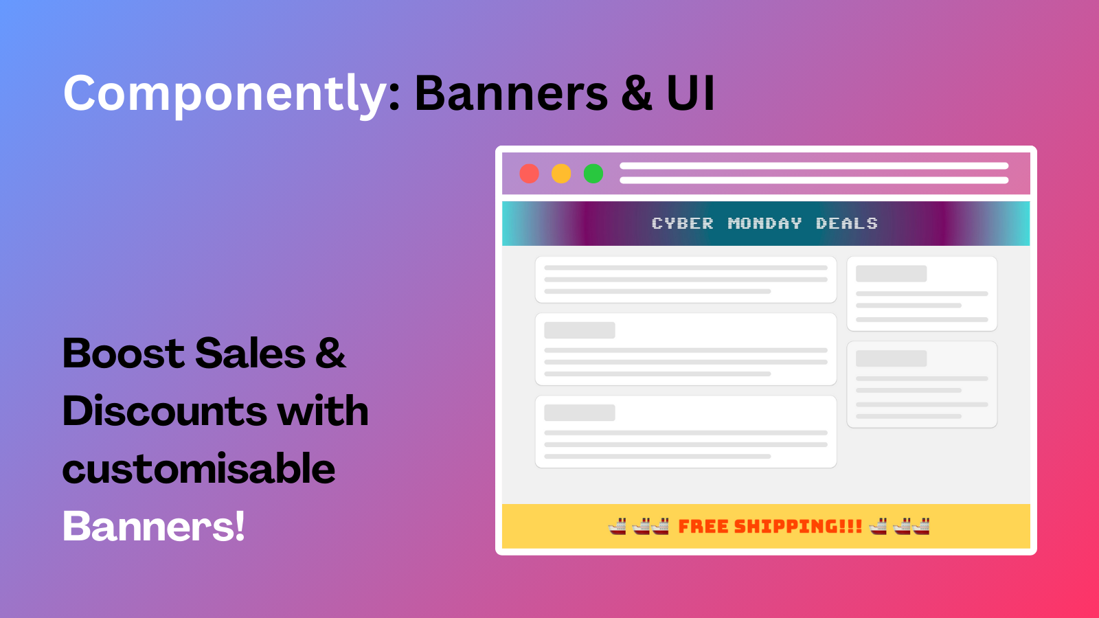 Boost sales &amp; discounts with customizable banners!