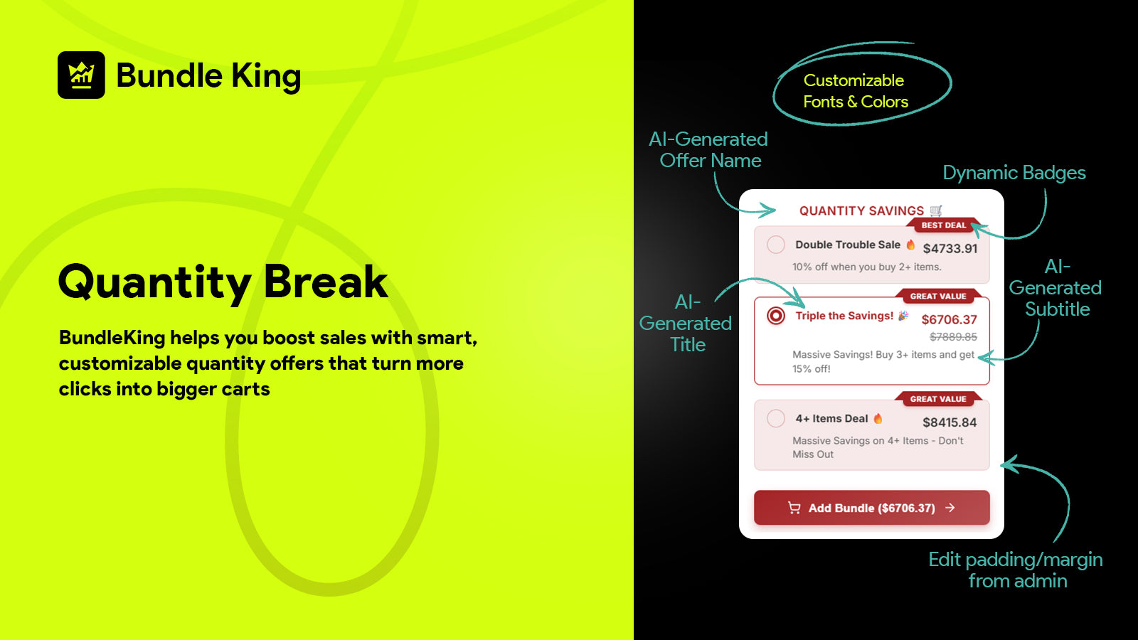 BundleKing: Smart quantity offers that grow your cart size