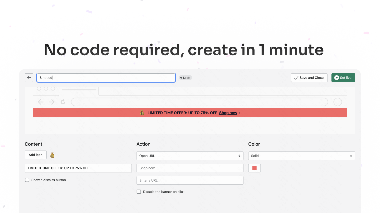 Shopify App, Cheerlink Announcement Bar, Store Design, Banner