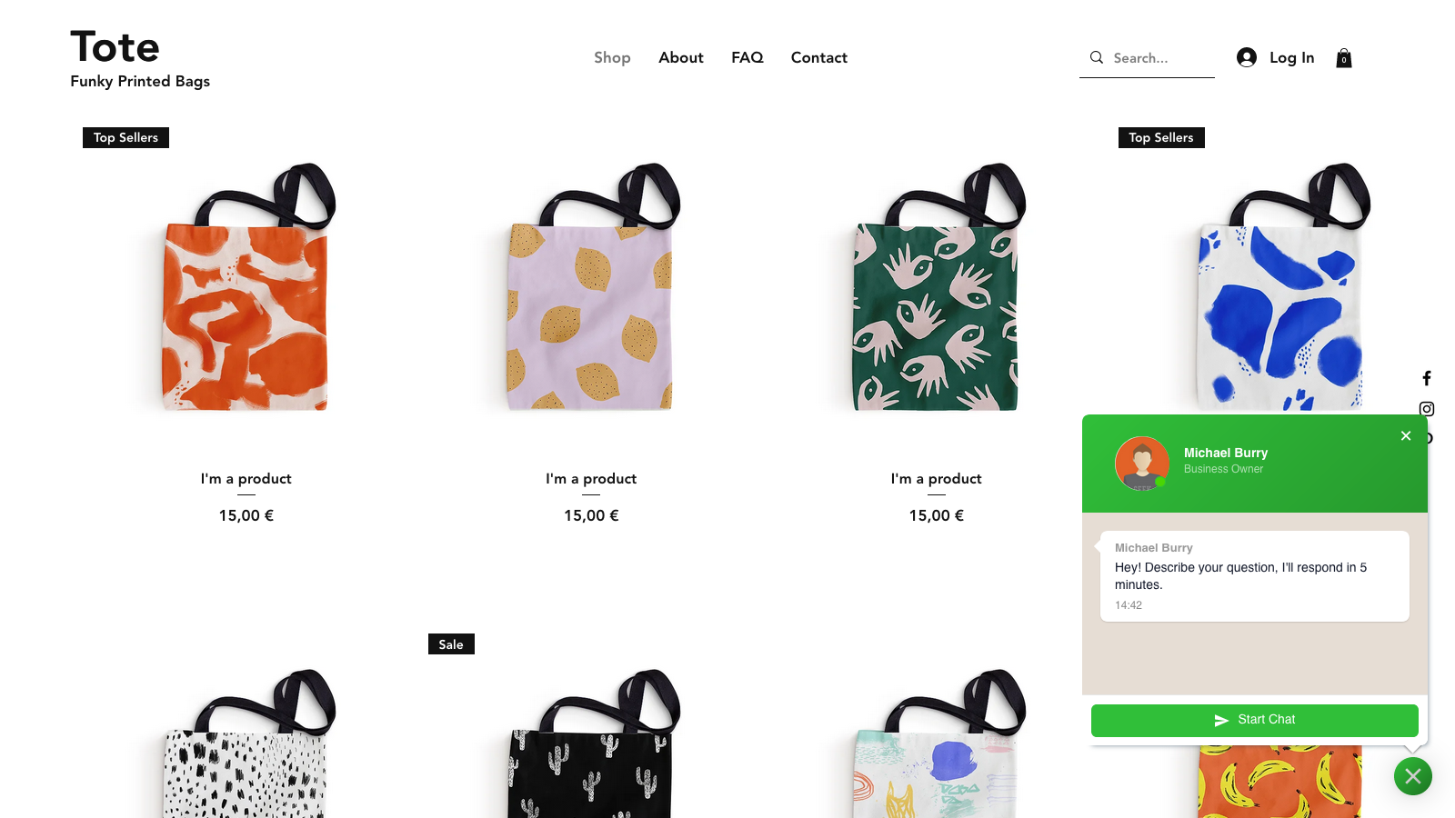 Line Chat open with prompt message