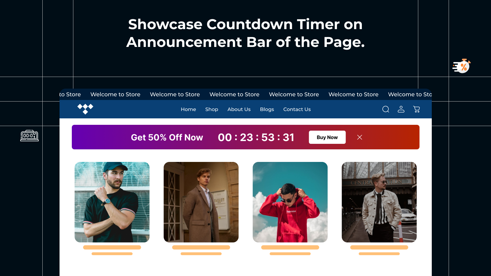 announcement bar timer