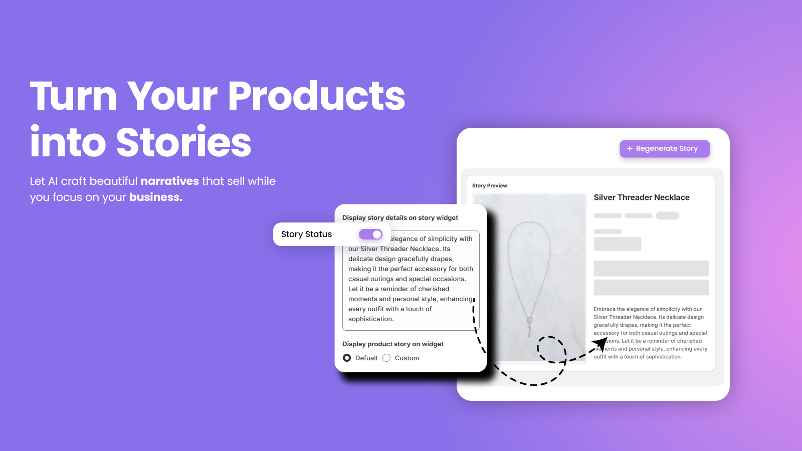 Preview and regenerate AI product stories easily