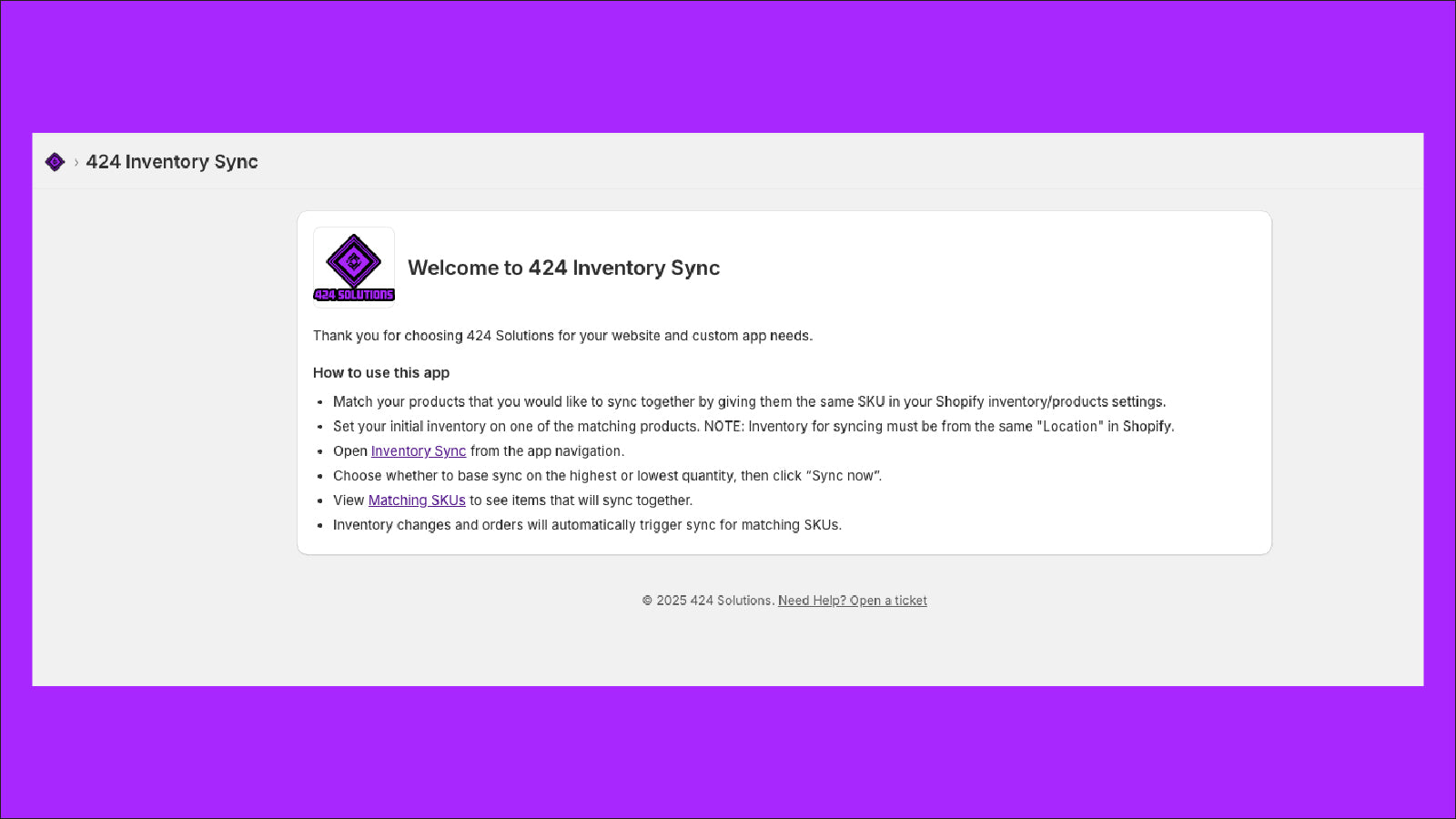 Home Screen with instructions