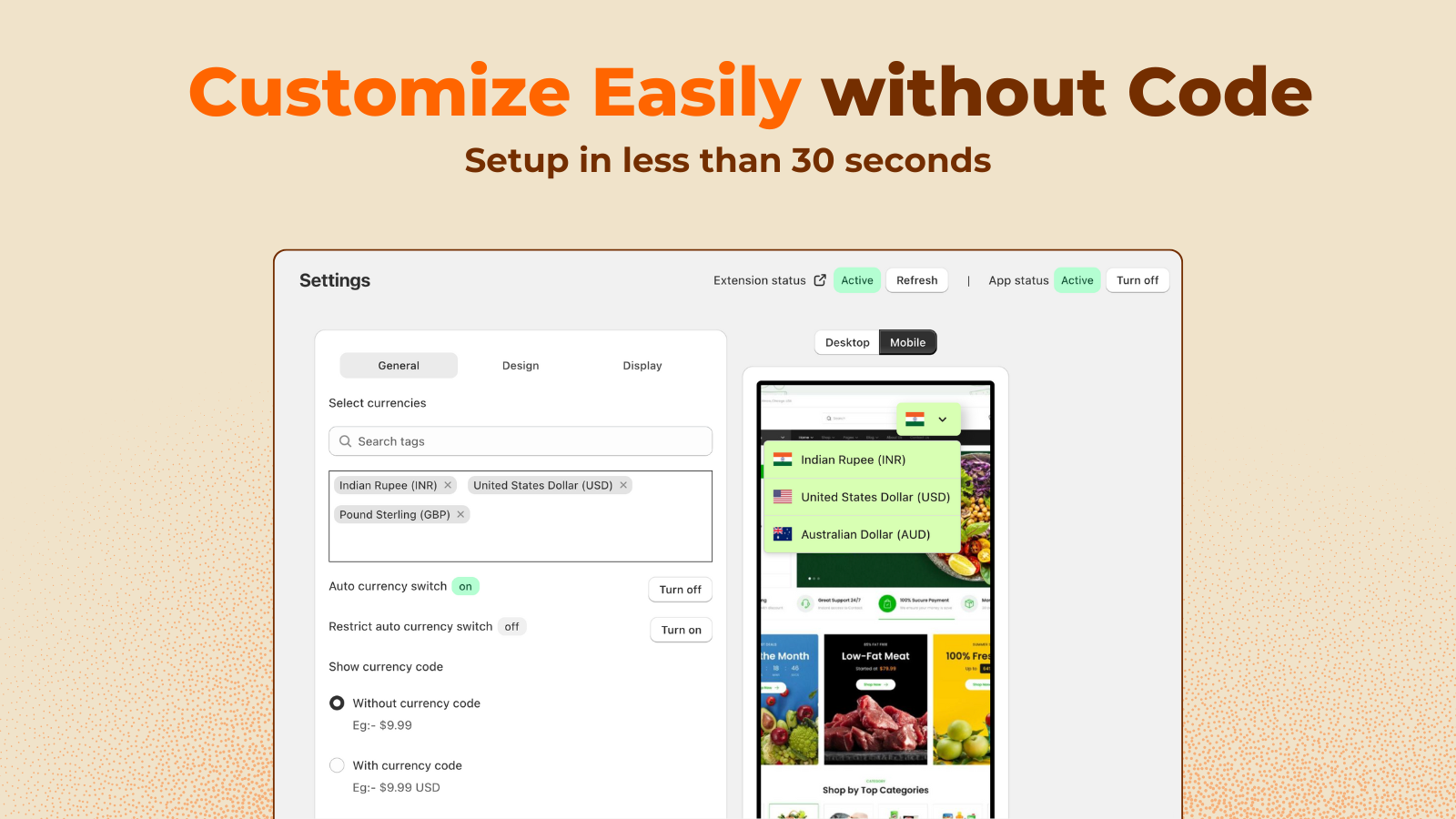 Easy Setup Currency Converter