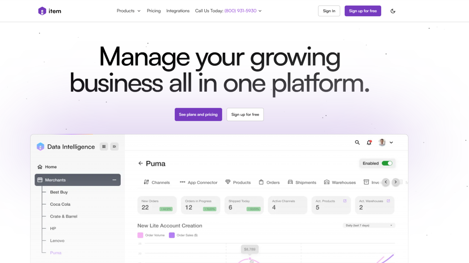 Manage your growingbusiness all in one platform.