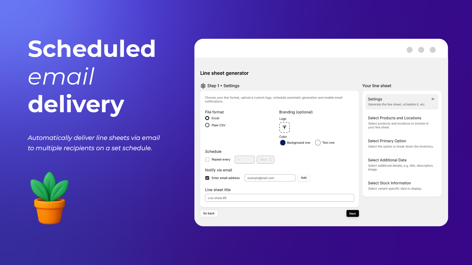 Scheduled email devilery