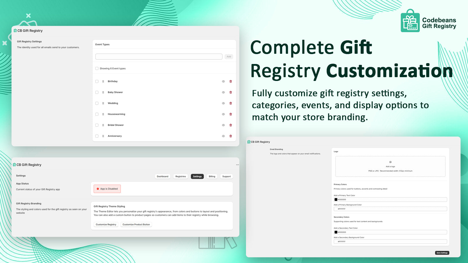 Complete Gift Registry Customization