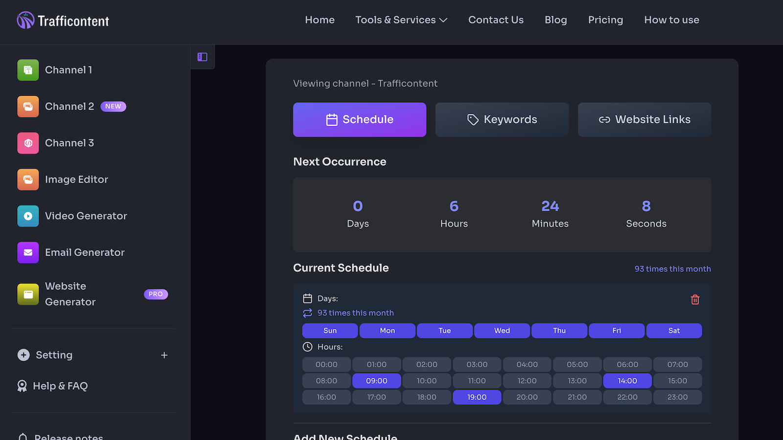Schedule for auto post while you sleep