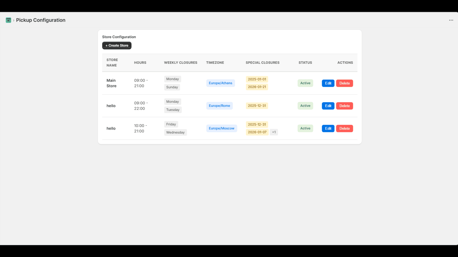 Seamlessly integrates with Shopify's Local Pickup at checkout