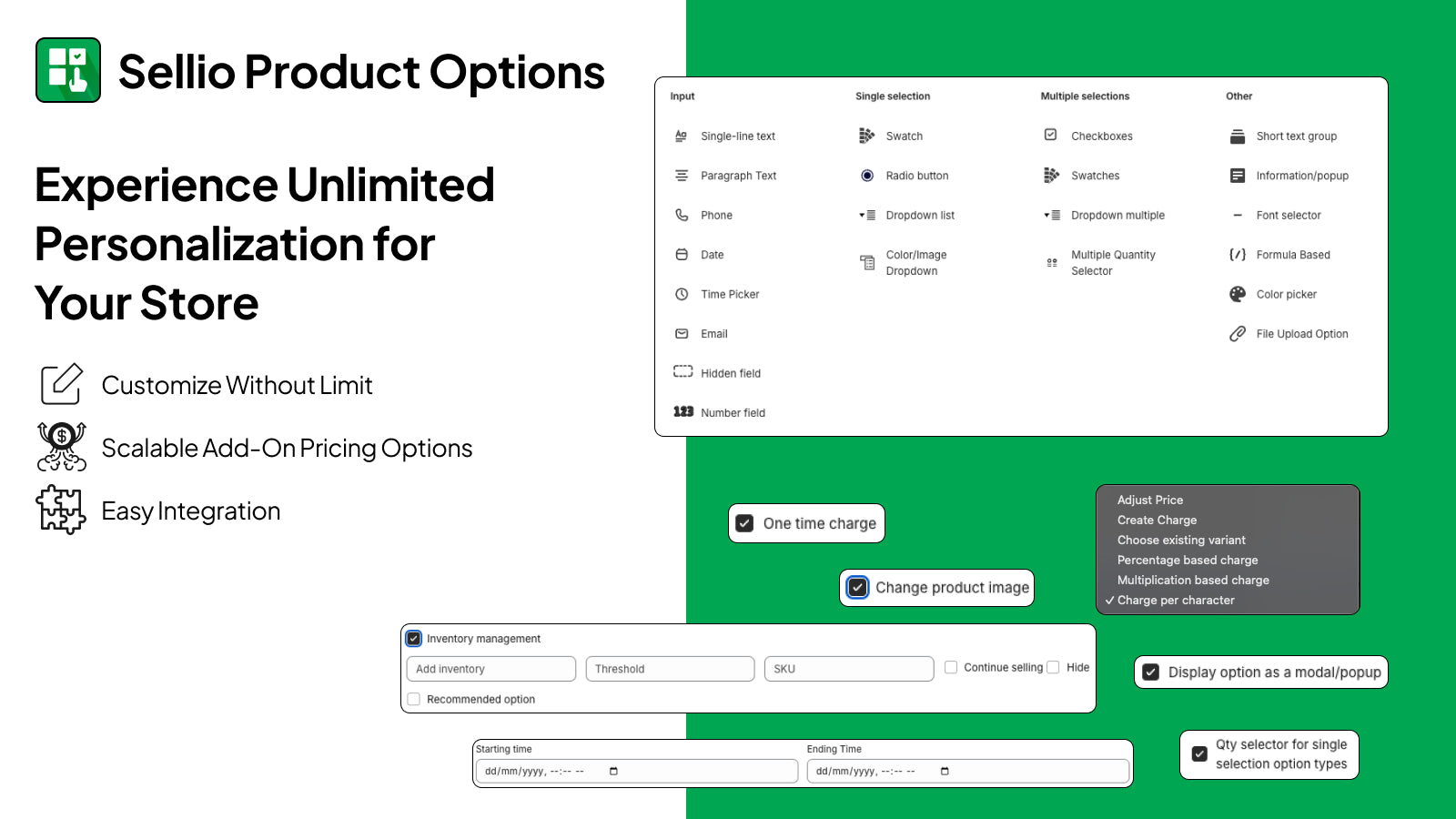 Sellio Product Options – Customize Your Store Without Limits