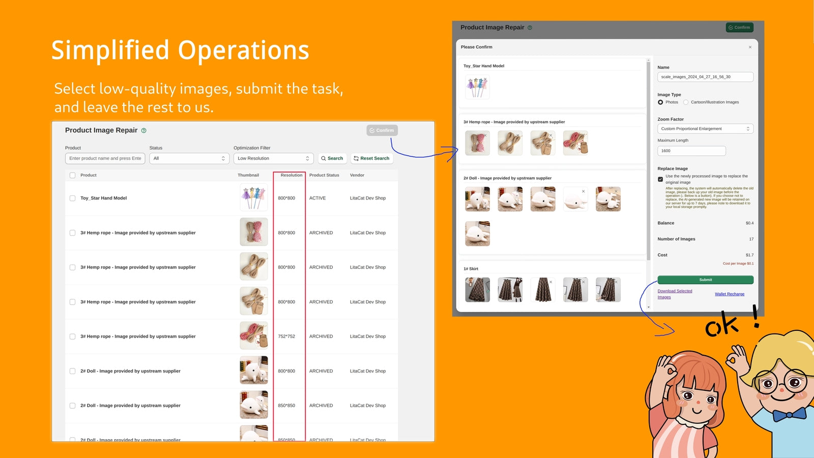 Shopify AI app to optimize product images
