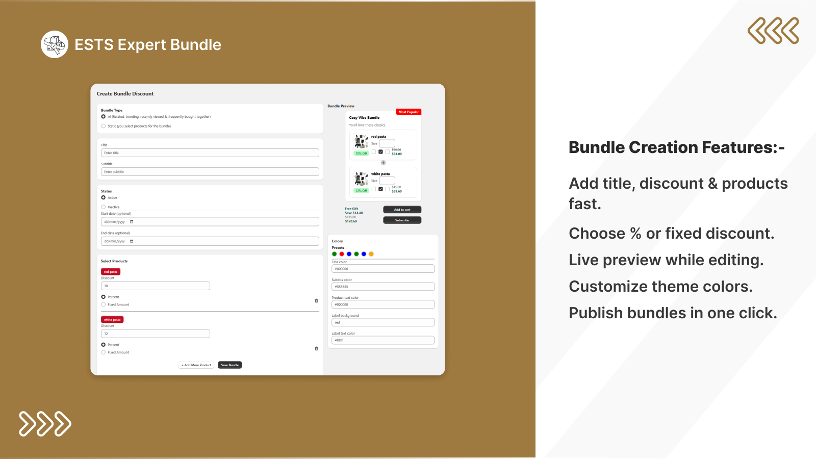 Bundle-Create Page