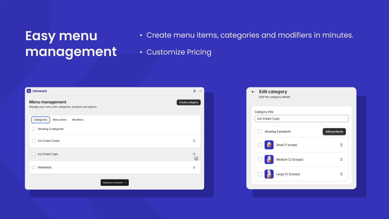 Easy Menu Management