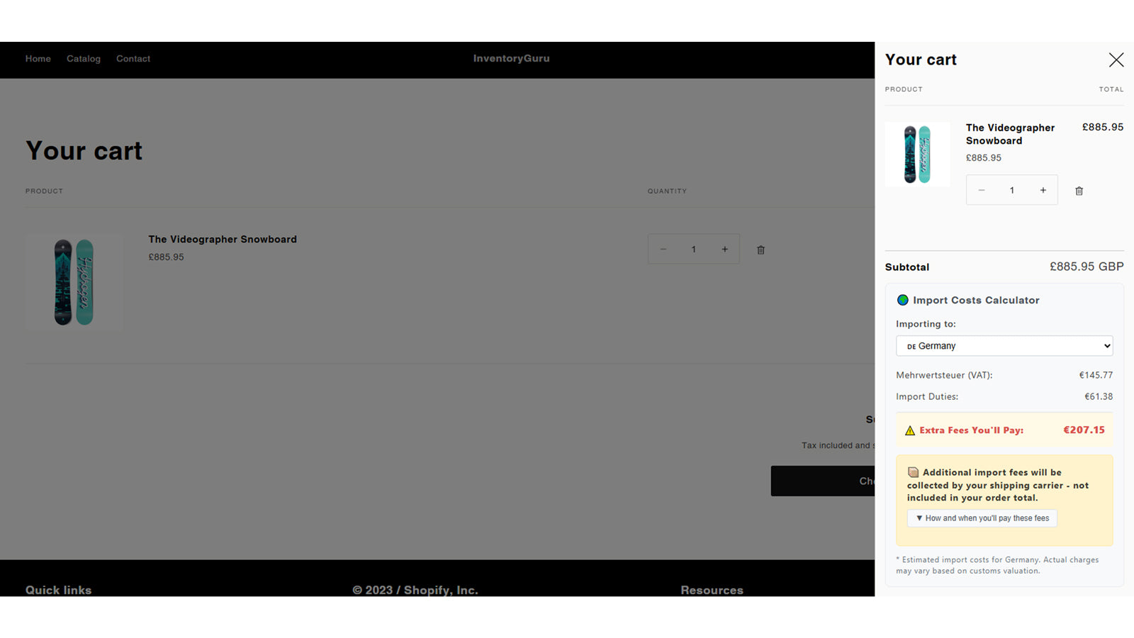 Tax & Duty Cart Integration Tax & Duty King