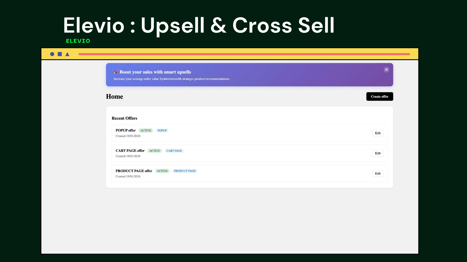 Elevio : Upsell & Cross Sell