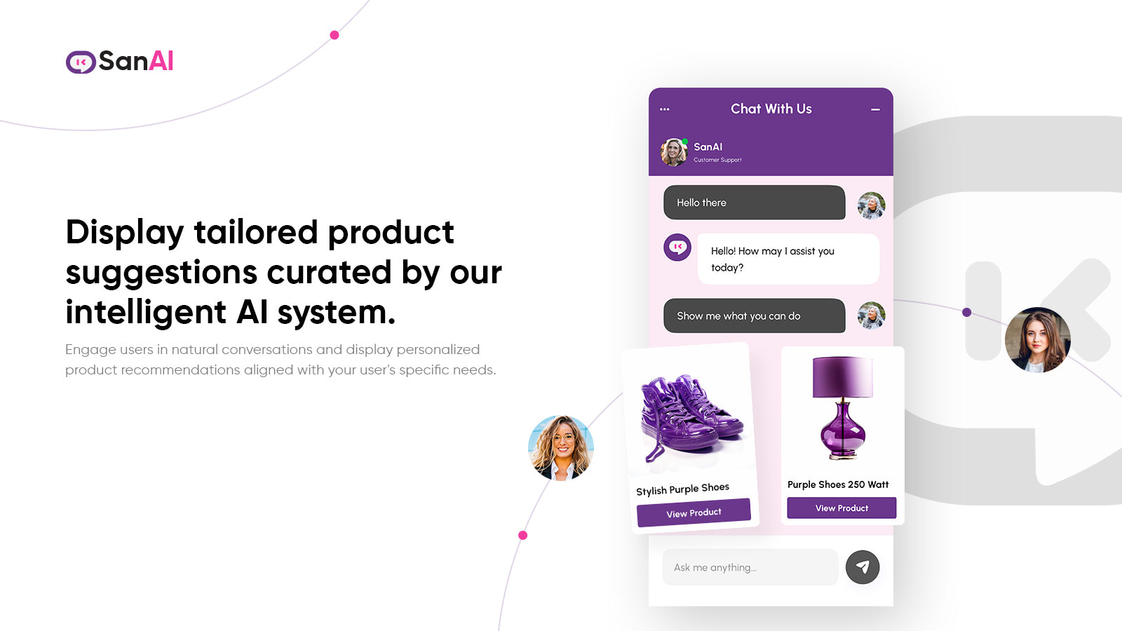 Display Product Recommendations using AI.