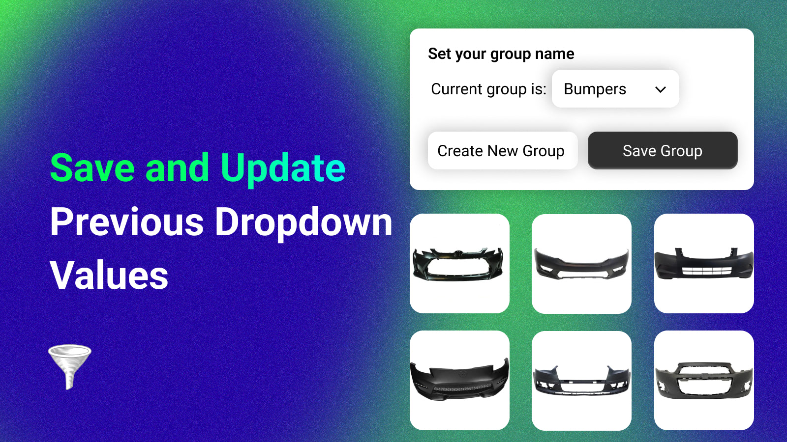 Save and update year make model group values