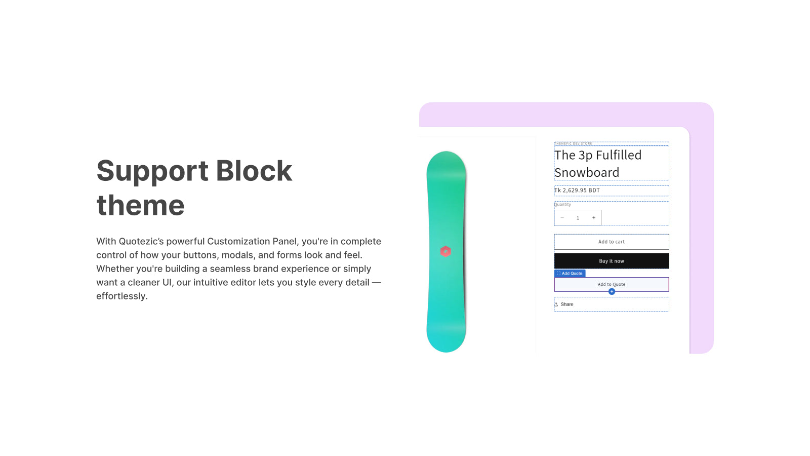 Quotezic app block