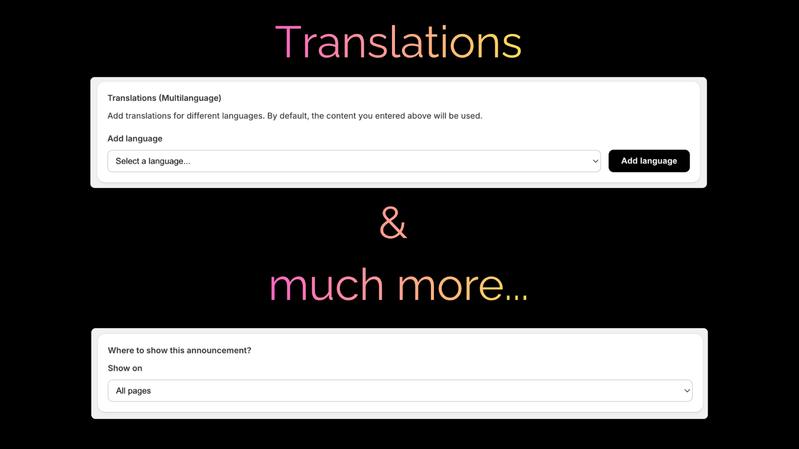 Translations and much more