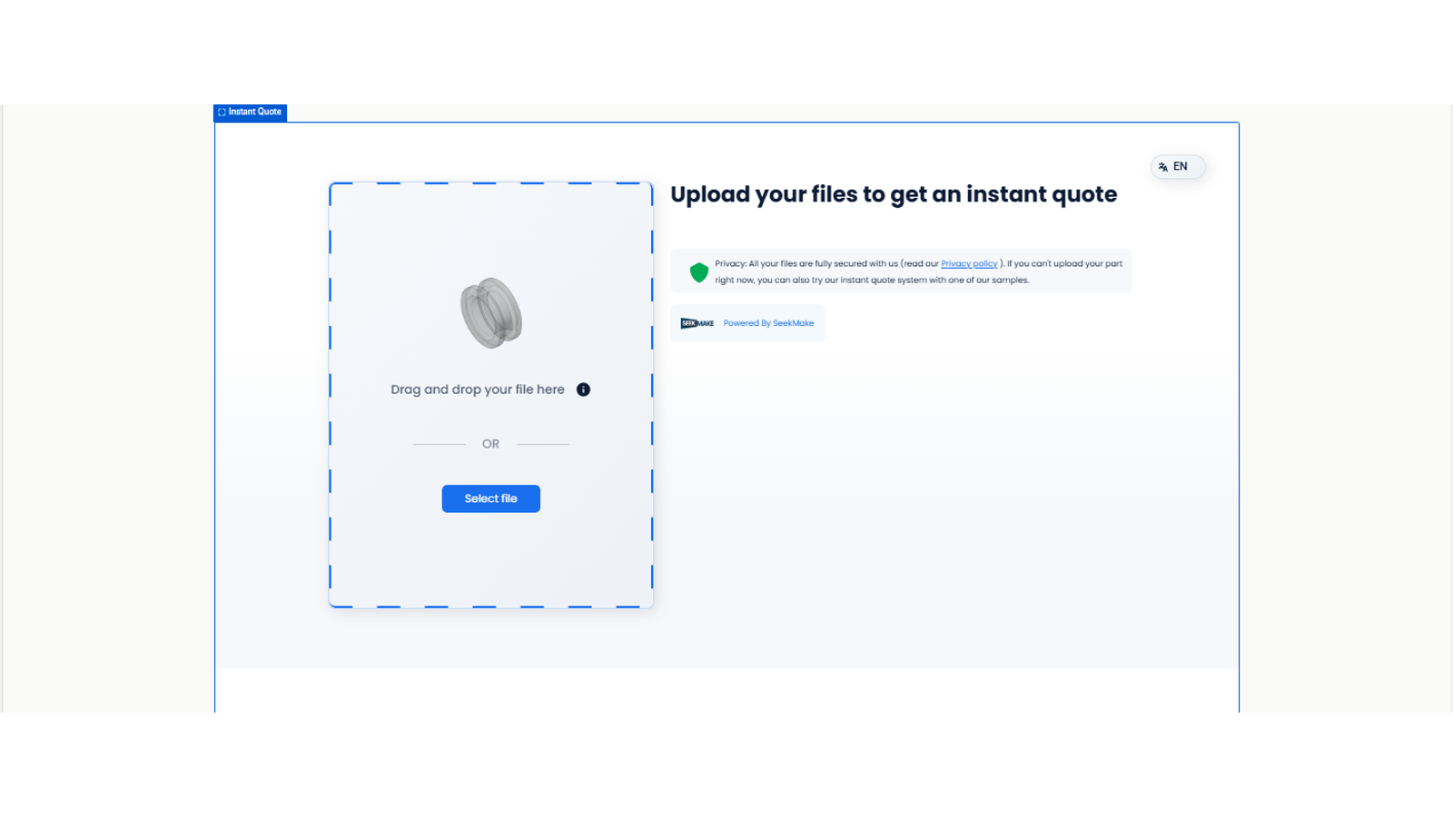 Instant Quote Feature