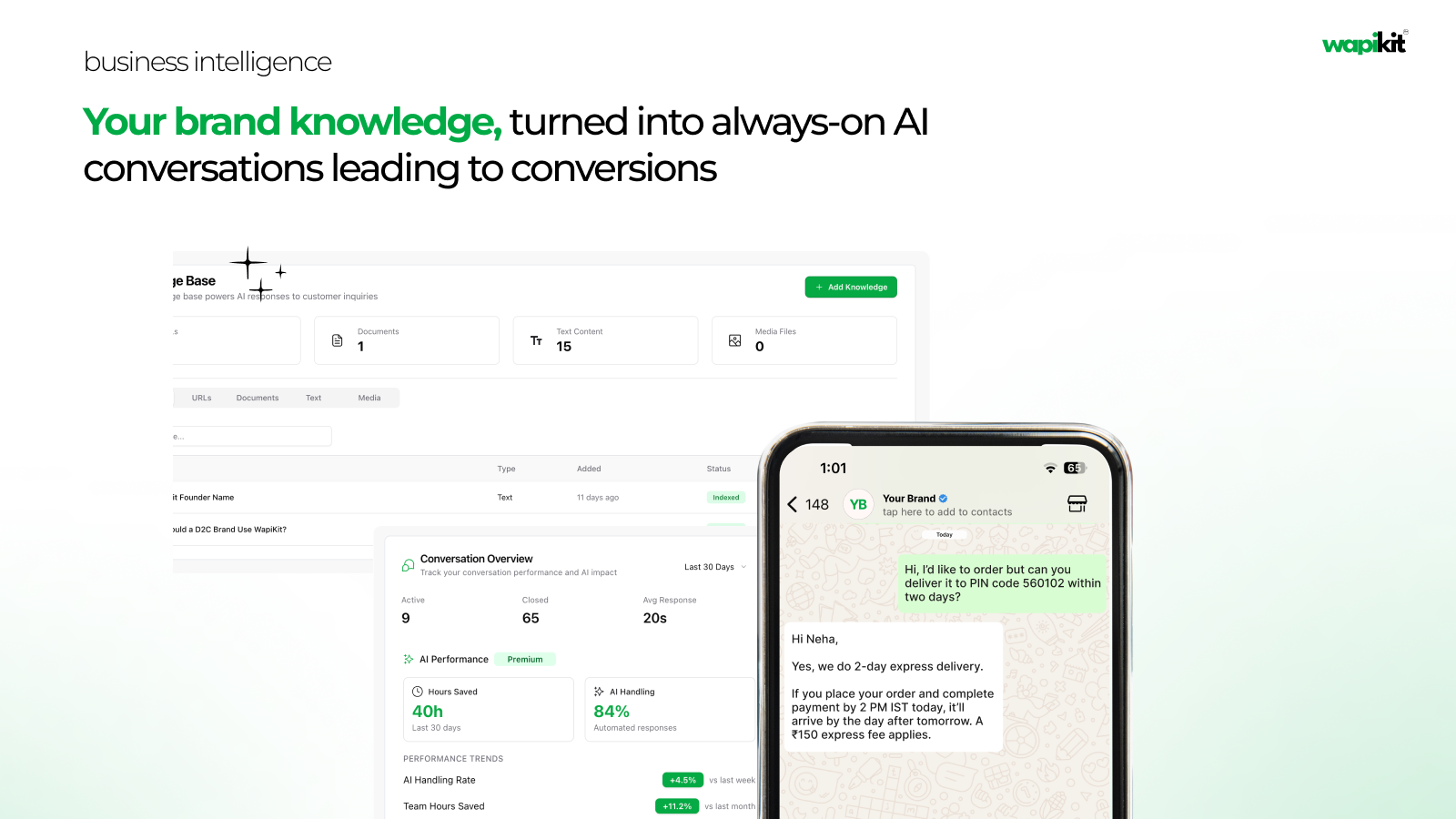 Your brand knowledge, turned into always-on AI conversations