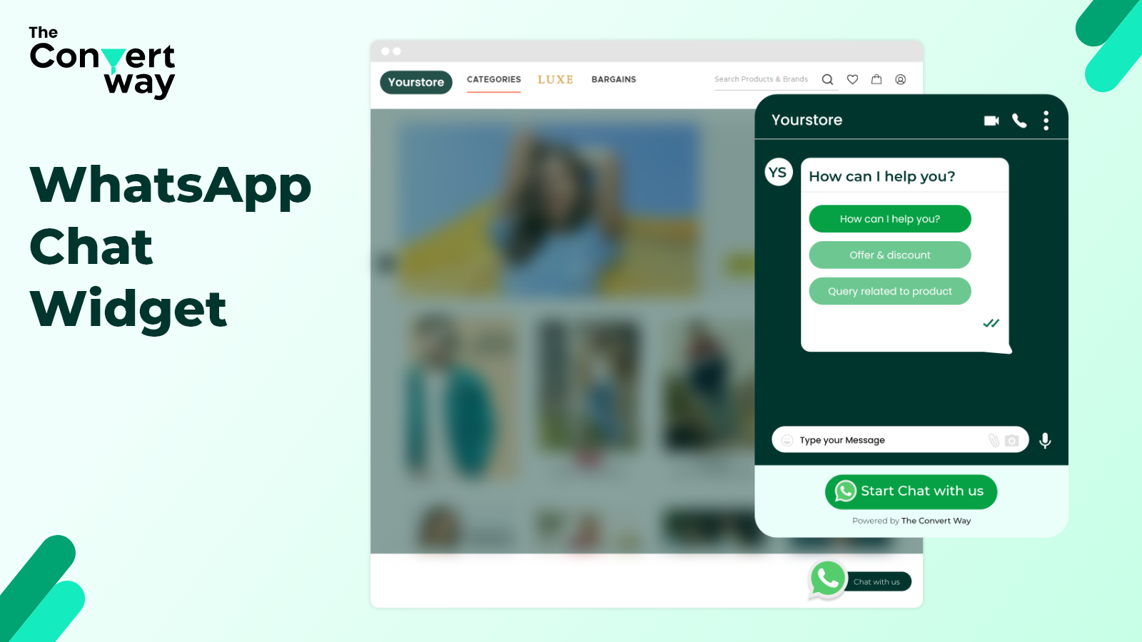 WhatsApp Conversation Widget on your Shopify Website