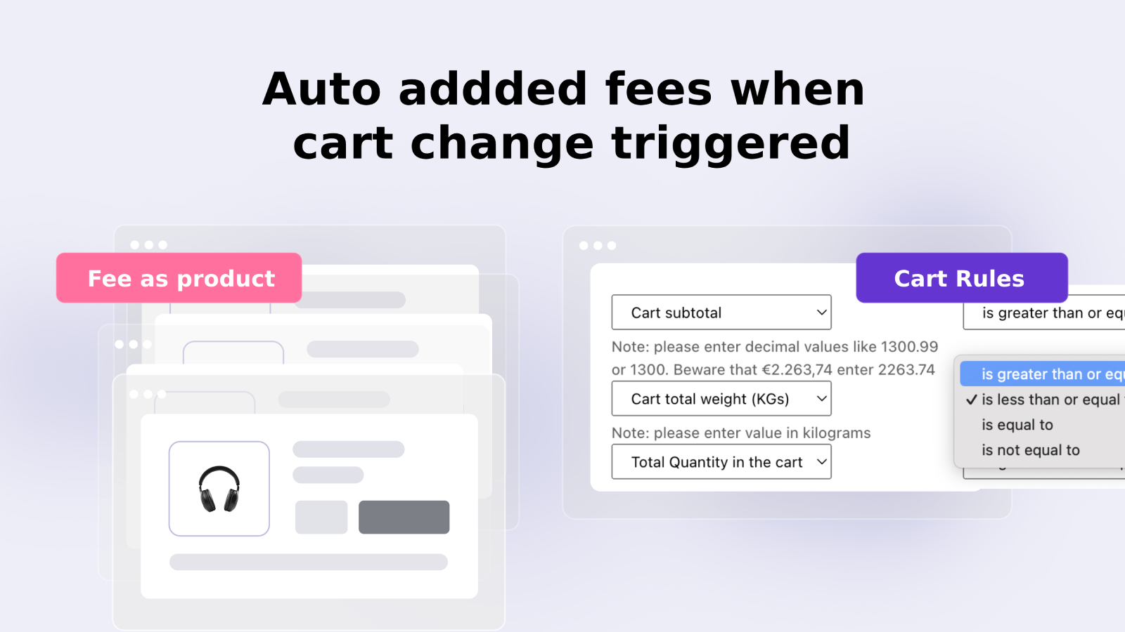 Trigger cart change to auto-add a fee