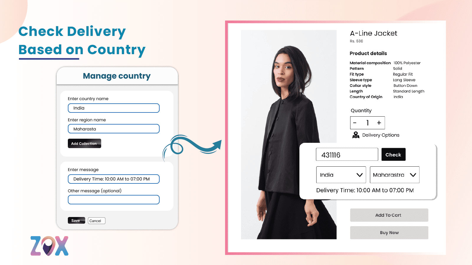 Check Delivery Based on Country