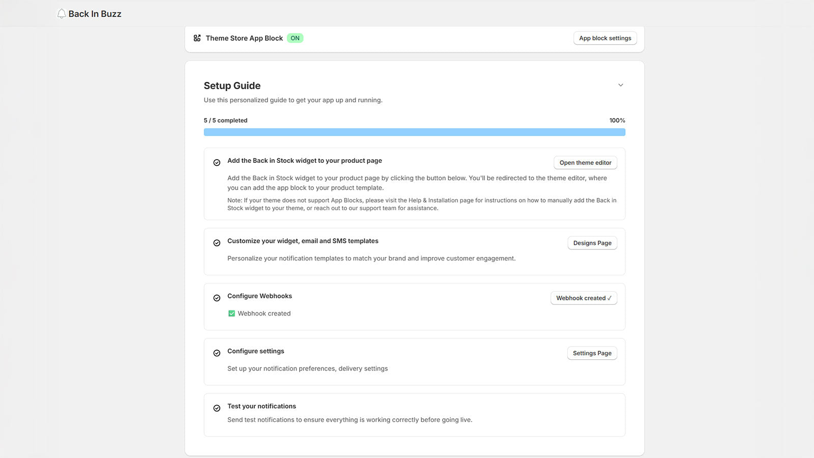 Easy install and setup Back in Stock 