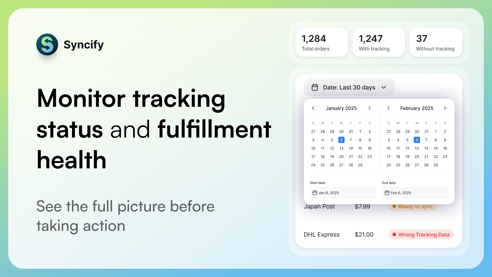 Monitor fulfillments health