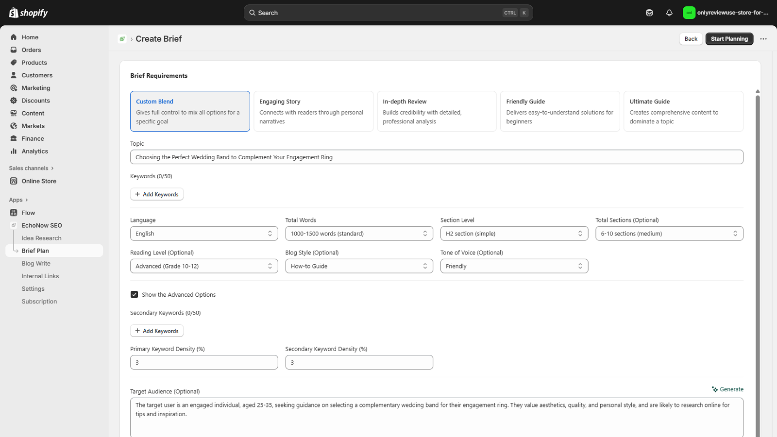 Data-Driven Content Strategy Planning
