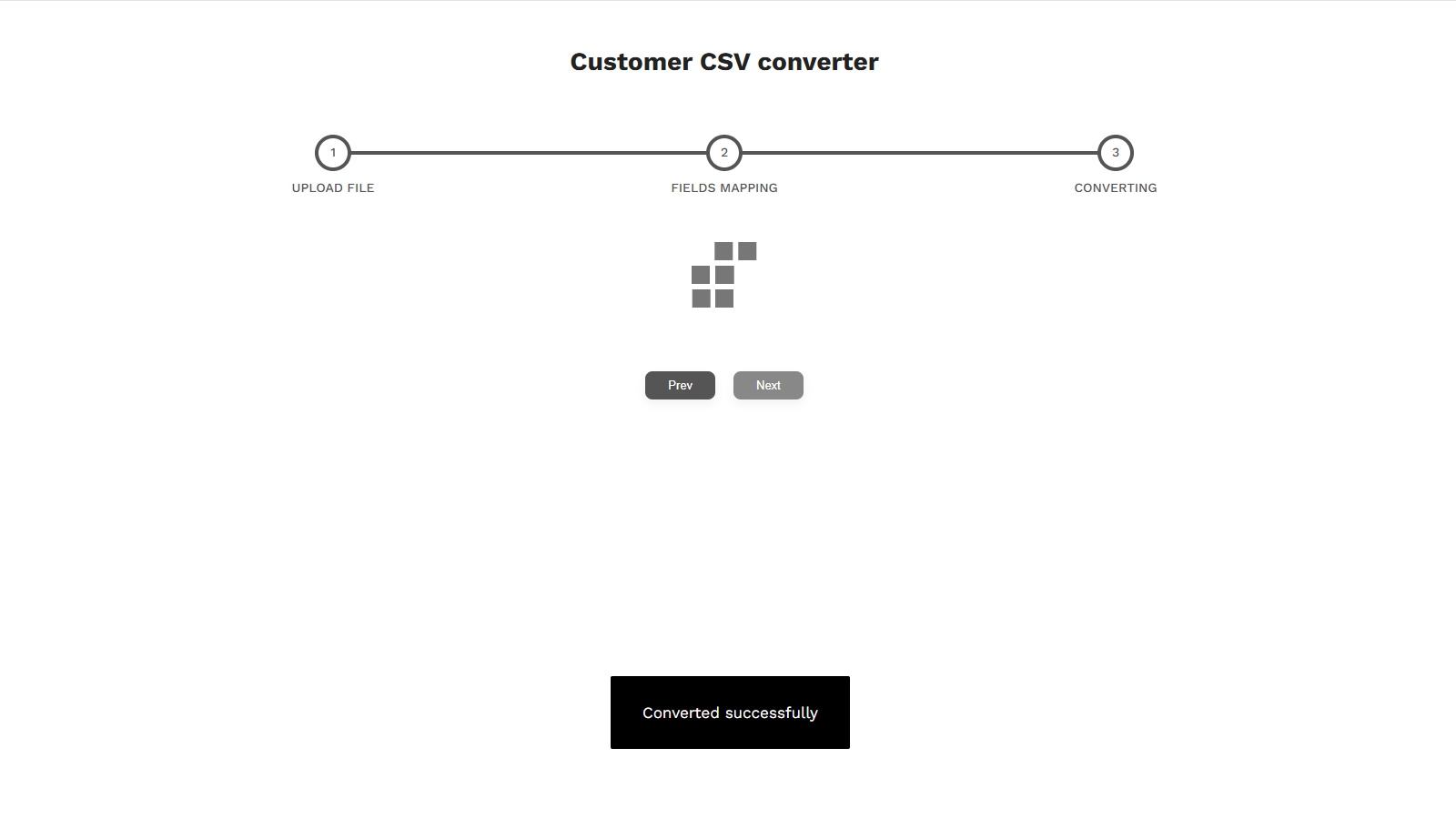 Customer CSV converter