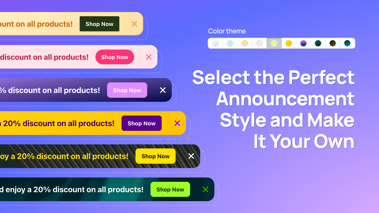 Select the Perfect Announcement Style and Make It Your Own
