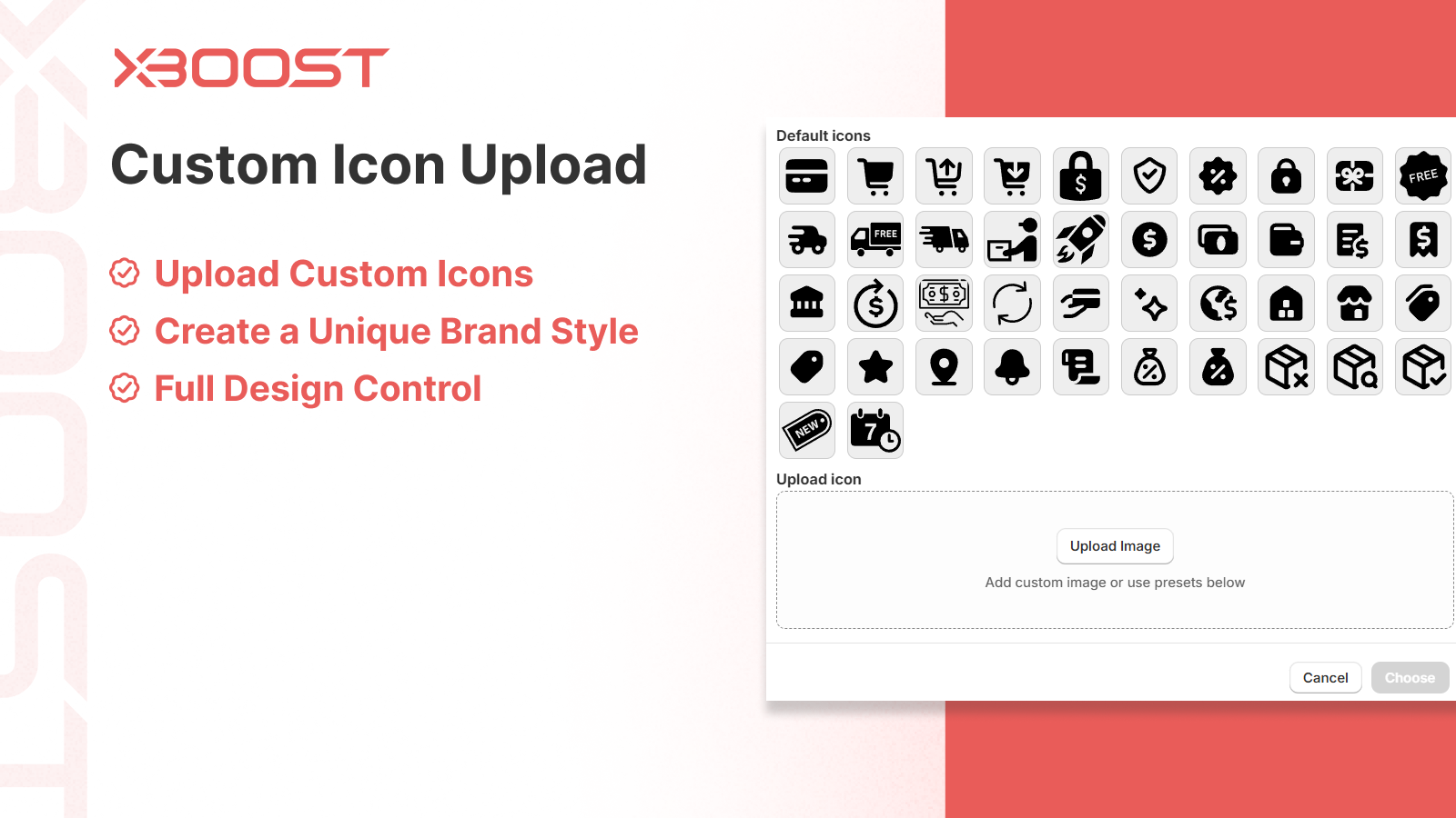 Custom icon upload