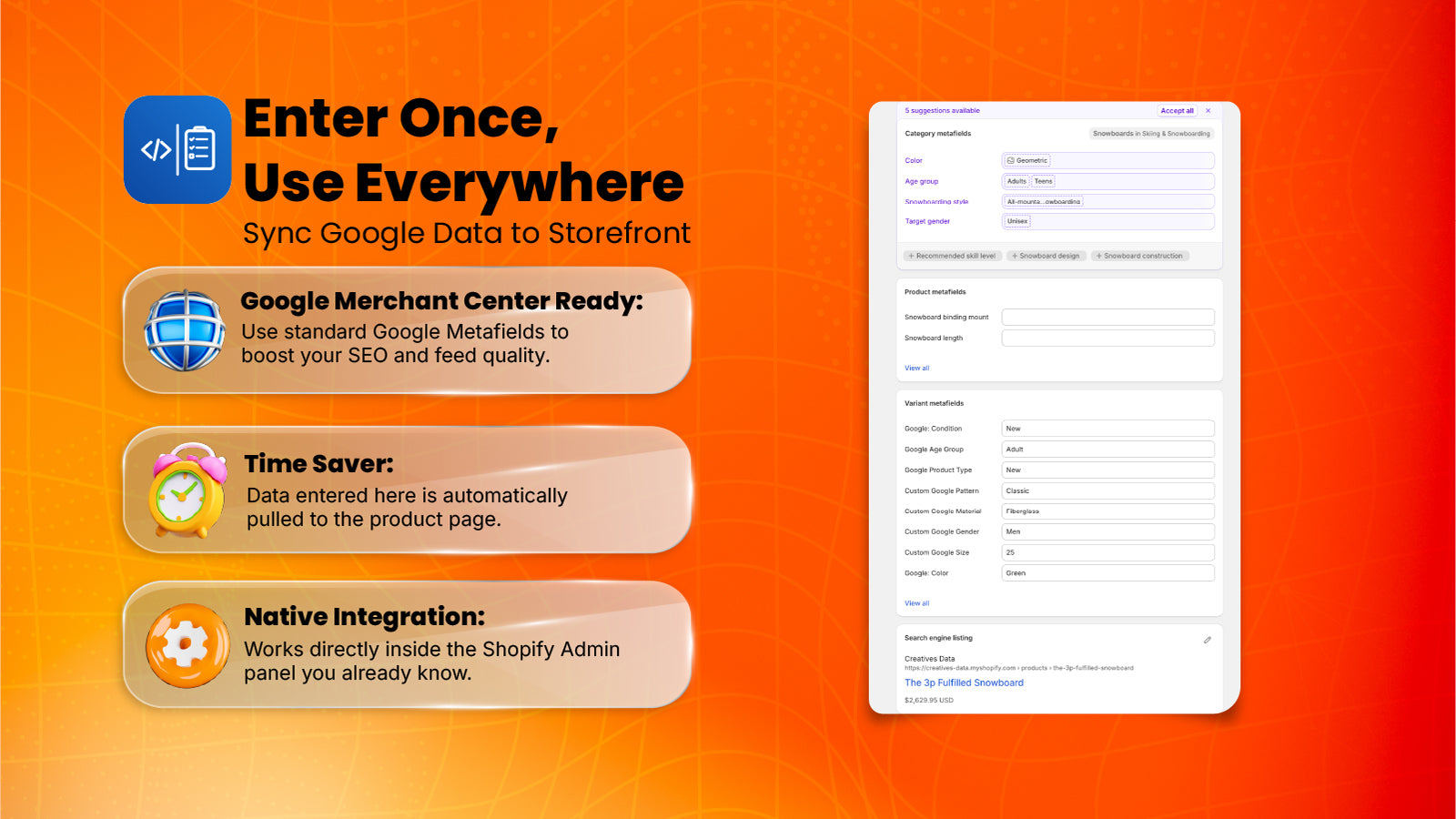Boost SEO with Google data integration