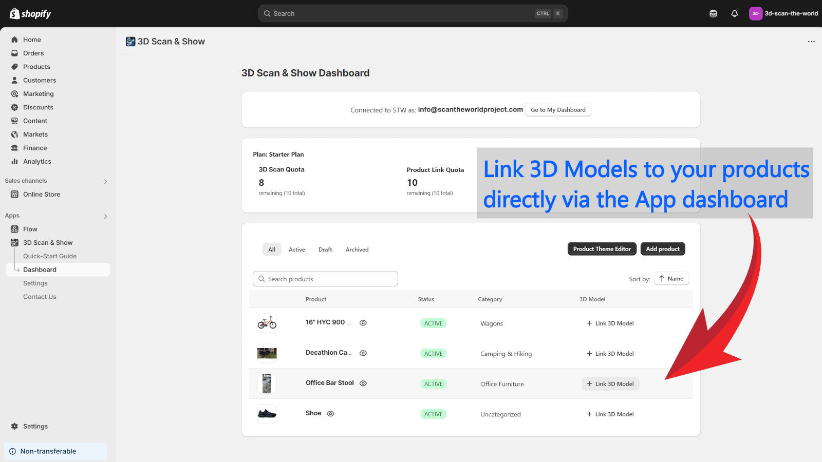 "Scan the World" - 3D Scanning Platform Dashboard