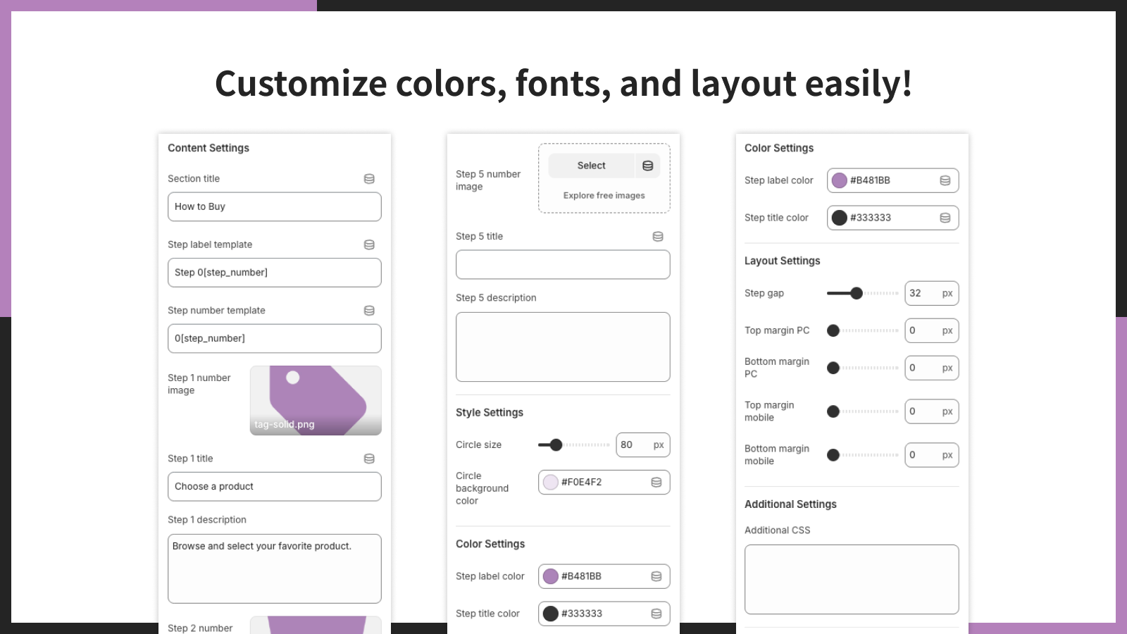 Customize colors, fonts, and layout easily!